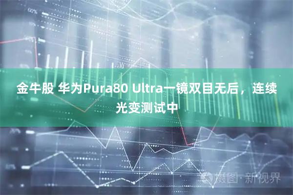 金牛股 华为Pura80 Ultra一镜双目无后，连续光变测试中